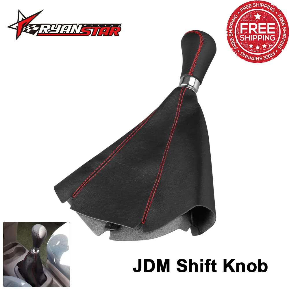 Free shipping MT/AT Universal JDM Manual Leather Shifter Shift Knob