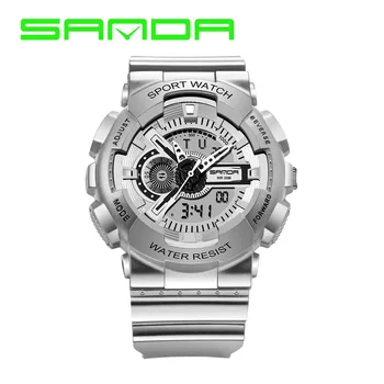 

2018 New Shock Men's Luxury Analog Quartz Digital Watch Men G Style Waterproof Sports Military Watches Brand SANDA Fashion Watch