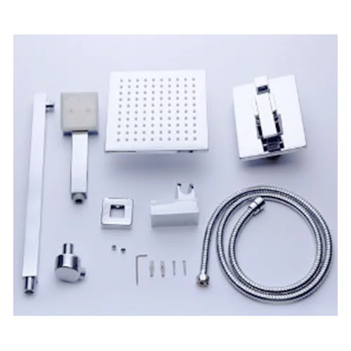 

New Style Wall-mount LED Shower Faucet with 8 Inch Rainfall Showerhead,Chrome