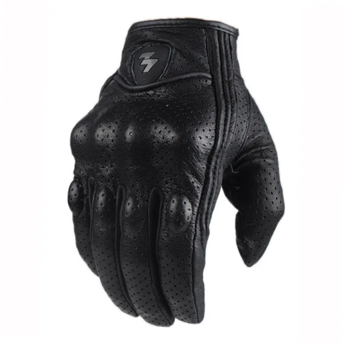 Мото guantes luva защита Кожа гоночный мото rcycle перчатки полный палец зимние мужские женские внедорожные велосипедные Мото Кросс перчатки - Цвет: perforated