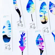 30 шт./кор. листья звездное небо Закладка кленовый лист serles бумага Bookmarks Lomo карты канцелярские принадлежности zakka школьные принадлежности papelaria