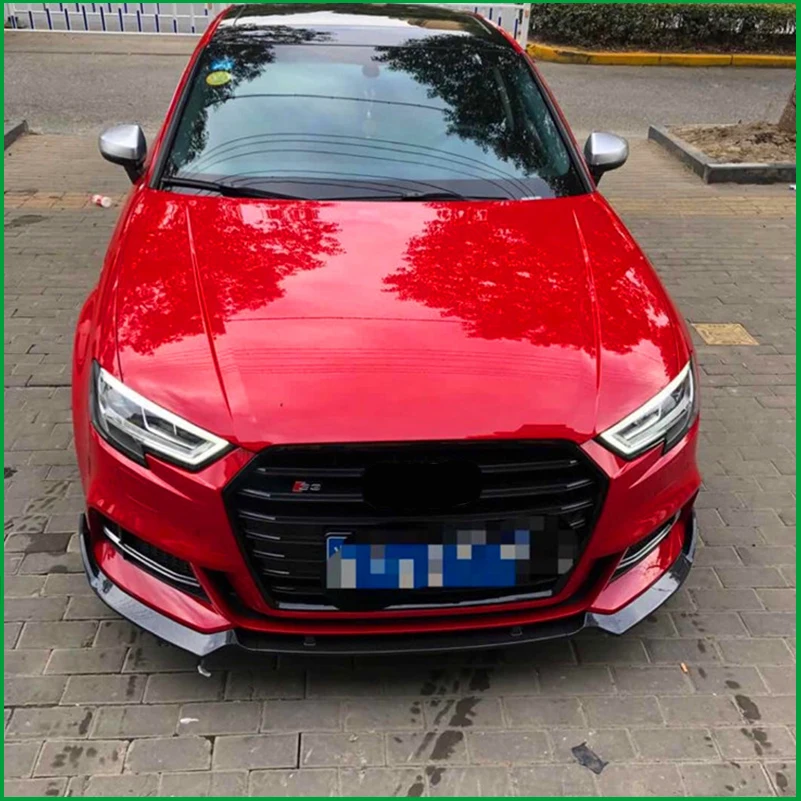 Для Audi A3 S Line 8V 2017 2018 передний бампер Защита для губ рассеиватель S3 Стиль