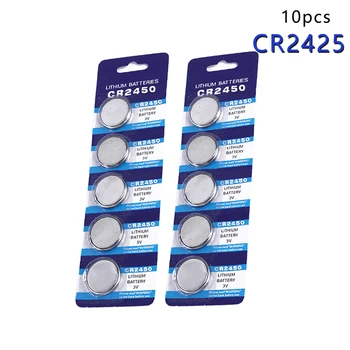 

Centechia Good Sale 10x Cell Button Coin Battery CR2450 2450 ECR2450 KCR2450 5029LC LM2450 Lithium Battery