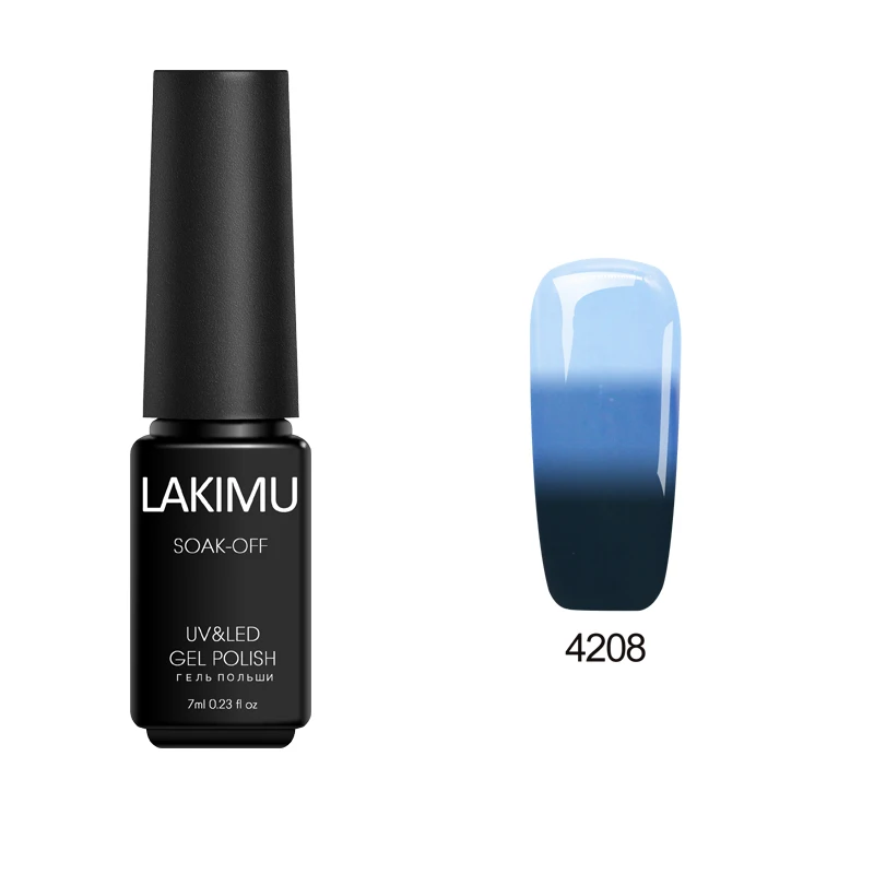 Lakimu УФ-гель для ногтей длительное изменение температуры Цвет УФ-гель для ногтей смола замочить от термогель лак для ногтей, маникюр - Цвет: 4208