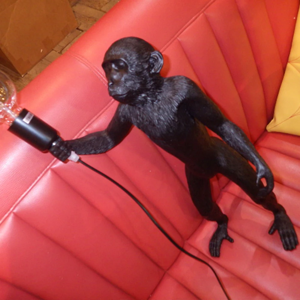 Preise Harz Affe Anhänger Lampen Hängen Wand Wohnzimmer Licht Hause Pendante glanz E27 Birne kroonluchter Luminaria Luces Decoracion