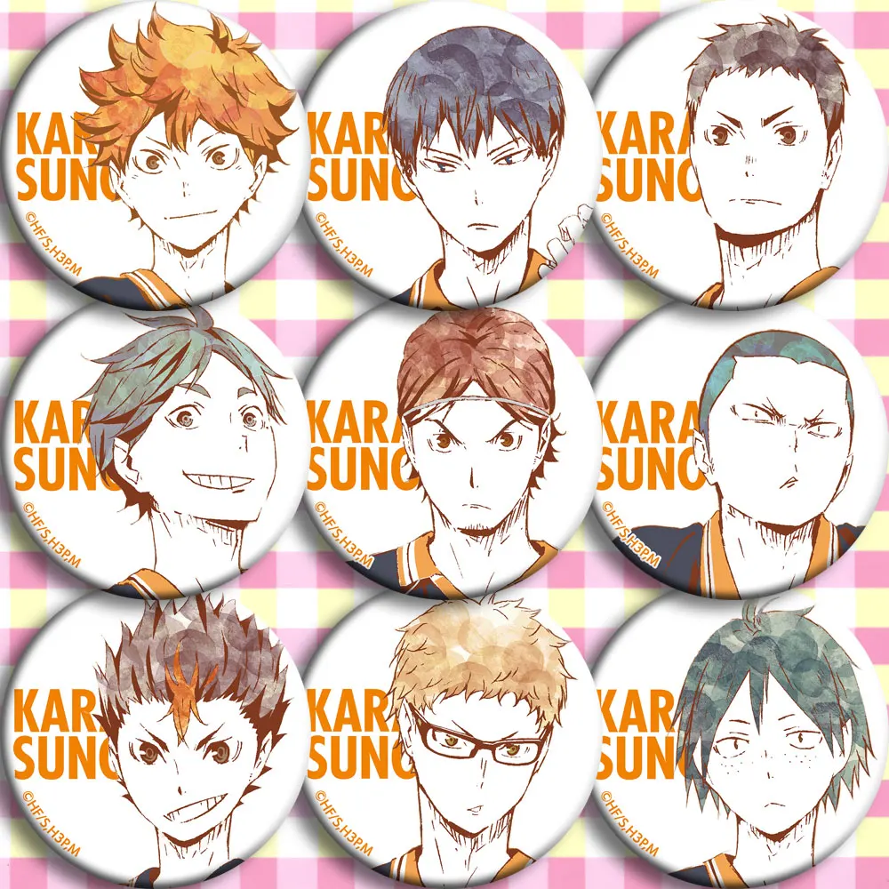 58 мм анимация Haikyu Nekoma старшая школа волейбол Kozume Kenma Kiyoko bages брошь|Броши| |
