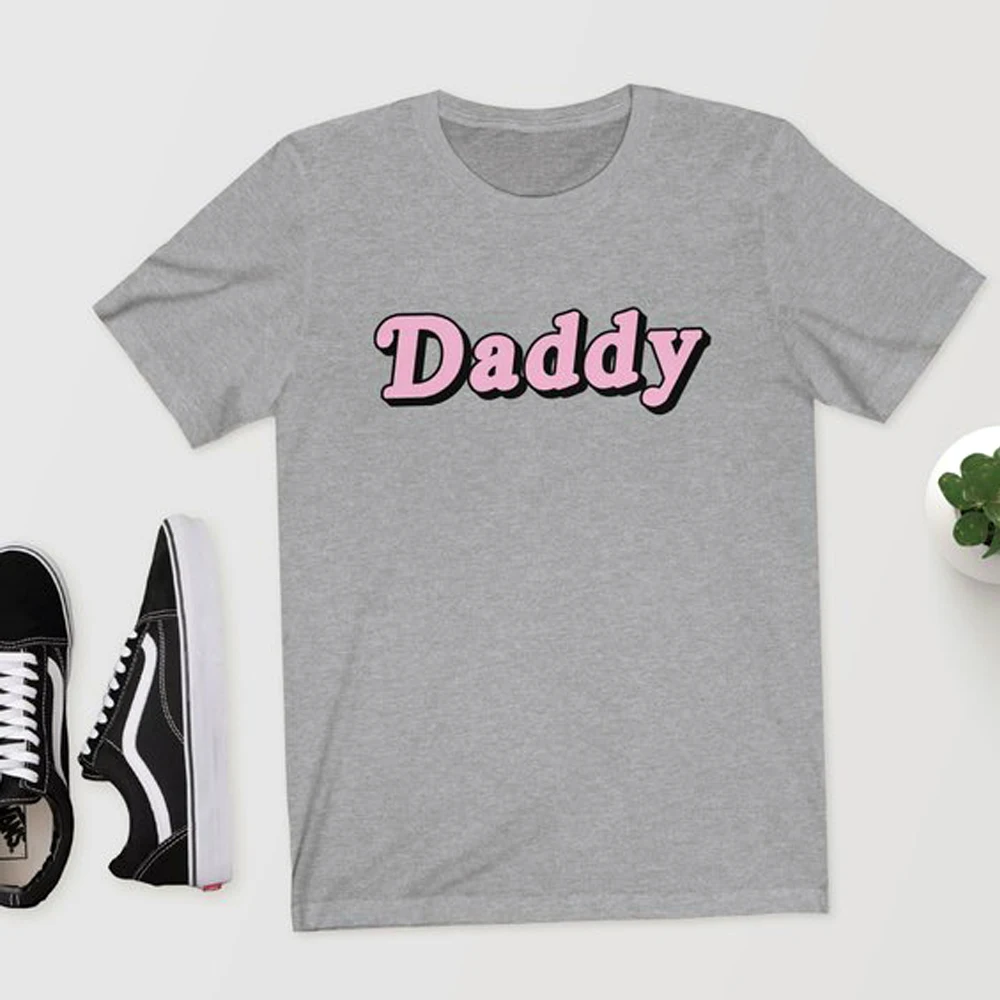 Футболка с сахаром Hoosier Daddy розовая футболка папочкой tumblr Пастельная бледная