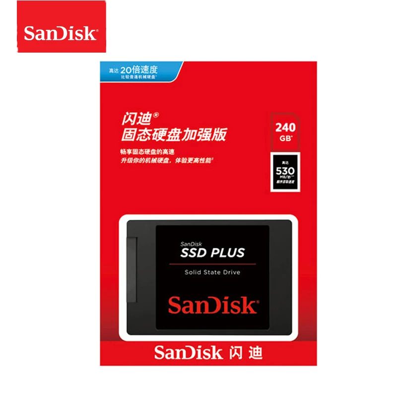 Внутренний твердотельный накопитель Sandisk SSD PLUS 240 ГБ SATA 3 2 5 дюйма жесткий диск HD