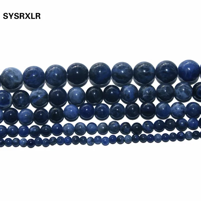 Фото оптовая продажа новые круглые бусины из натурального синего