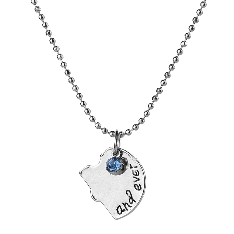 Горячая ожерелье BFF для 4 четырех Друзей Ожерелье пазл в форме сердца ручной штамп Дружба Ювелирные изделия для женщин девушек