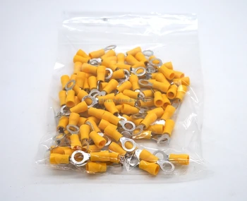 

100PCS RV3.5-10 black Round pre insulated terminal cold pressed terminal copper head