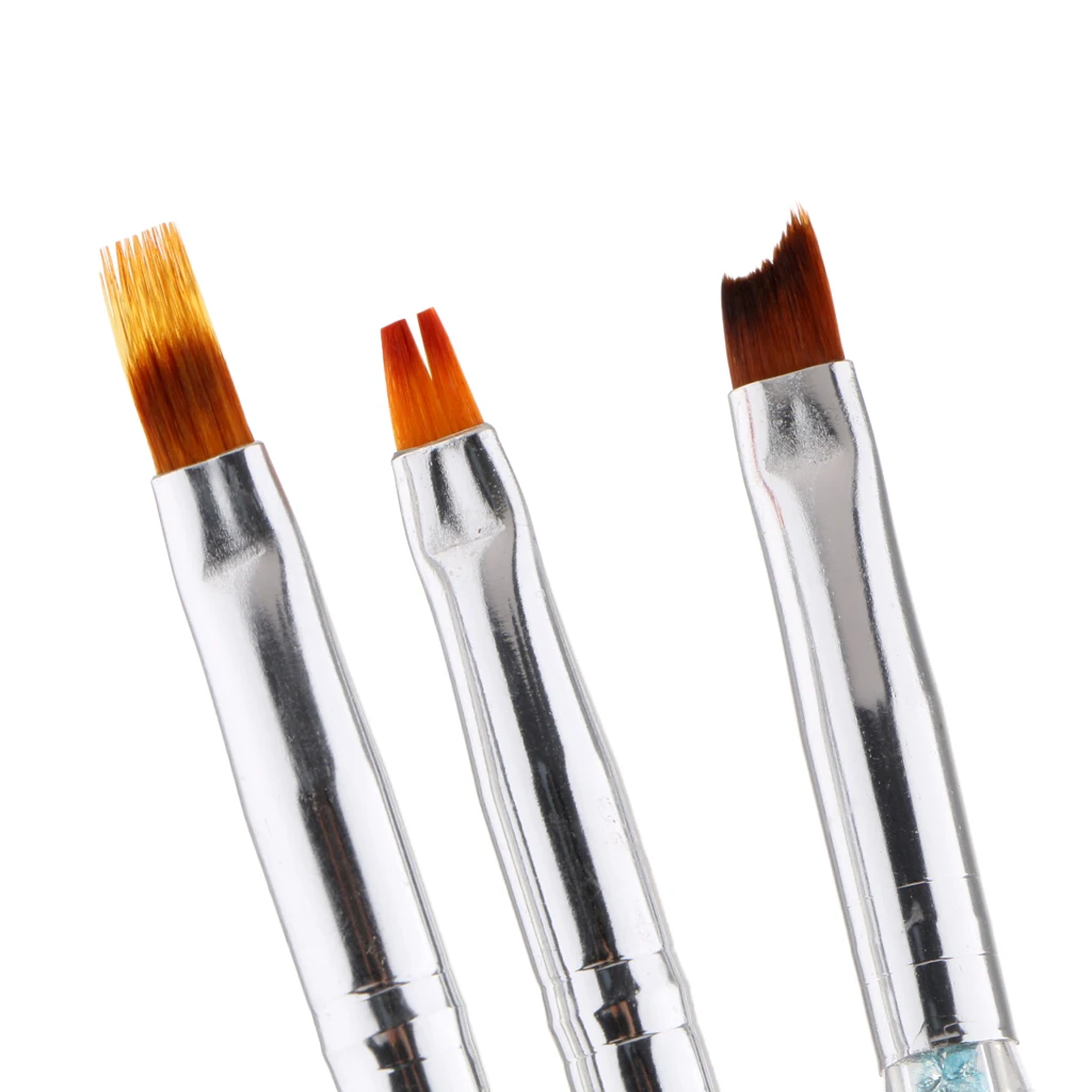 3PCS Double Head Nail Art DIY UV Gel Liner Brush Magnet Tip Painting Pen Nail Beauty