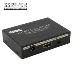 Ssriver 4 К HDMI к HDMI + аудио (spdfi + L/R) поддержка 4 К x 2 К 3D 60 Гц аудио сепаратор для Apple ТВ ноутбук к HD ТВ проектор