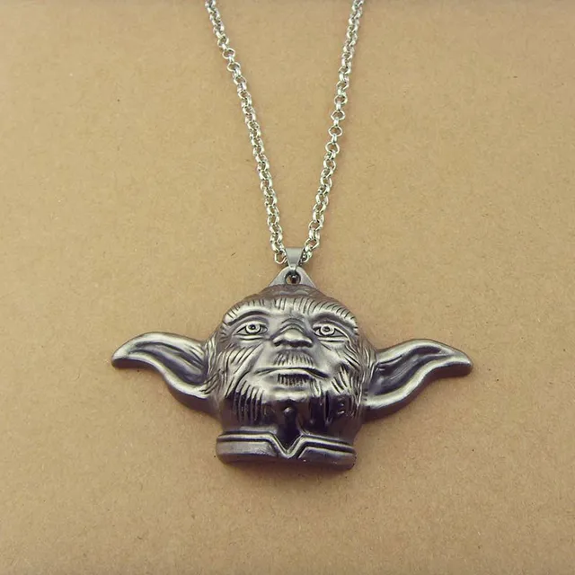 Fashion Marvel Jewelry Star Wars Master Yoda necklace Movie Jewelry Men