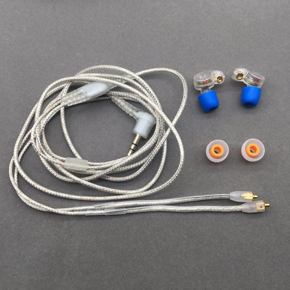 DIY MMCX кабель для наушников для Shure SE215 SE535 SE846 UE900 динамические 10 мм HIFI индивидуальные спортивные наушники для iPhone xiaomi