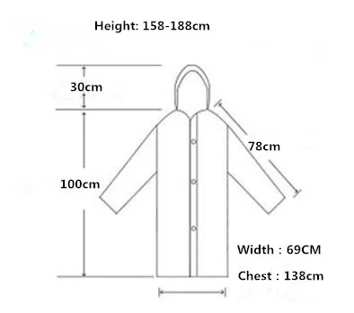 Size.Waterproof Rain Coat Men Women Impermeable Raincoat Hooded Women Long Rainwear Men Poncho Raincoats Rain jacket