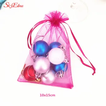 

Fashion 1000PCSot Organza Jewelry Wedding Gift Pouch Bags 7x9 9x12 10x15 13x18cm 19 Colors for Party Holiday New Year Use 5Z
