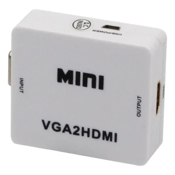 

Mini VGA to HDMI Converter With Audio VGA2HDMI 1080P Adapter Connector For Projector PC Laptop to HDTV with usb cable