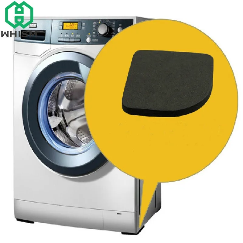 

WHISM 8Pcs Black Rubber Leg Anti-Vibration Non-Slip Mat Refrigerator Chair Desk Feet Mats Washing Machine Shock Absorbing Pads