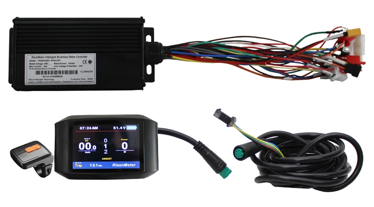 

Ebike Exclusive Customized 48V 60V 72V 1500-2200W Programmable 45A Controller Reg Function With Color 750C Display