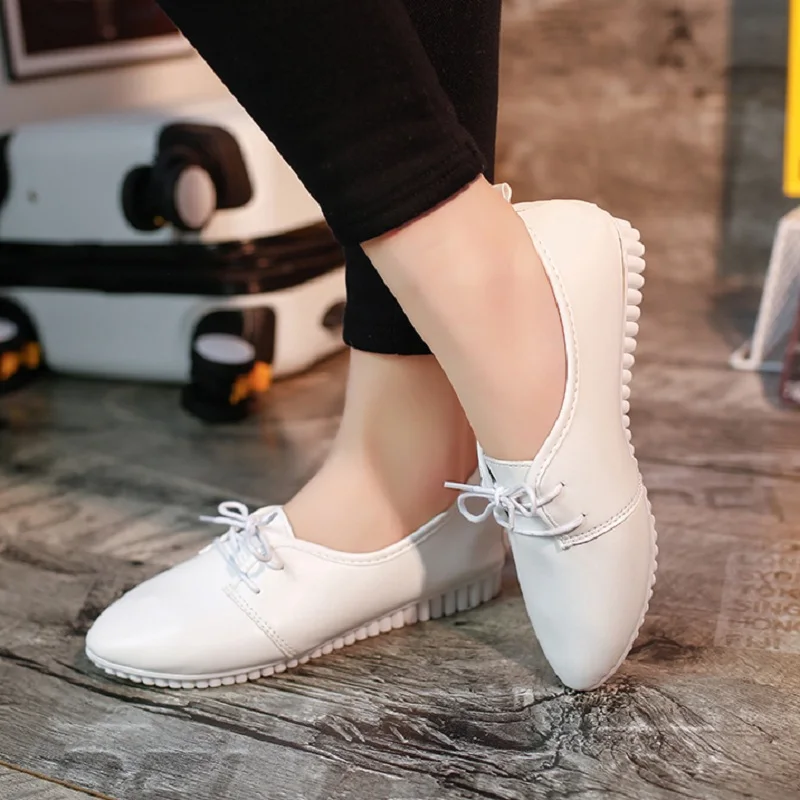 2016 Newest Style Fashion Women Flat Shoes White Black Rubber 2016 Newest Style Fashion Women Flat Shoes White Black Rubber Work Office Flats For Spring Autumn X999 15 In S Vulcanize
