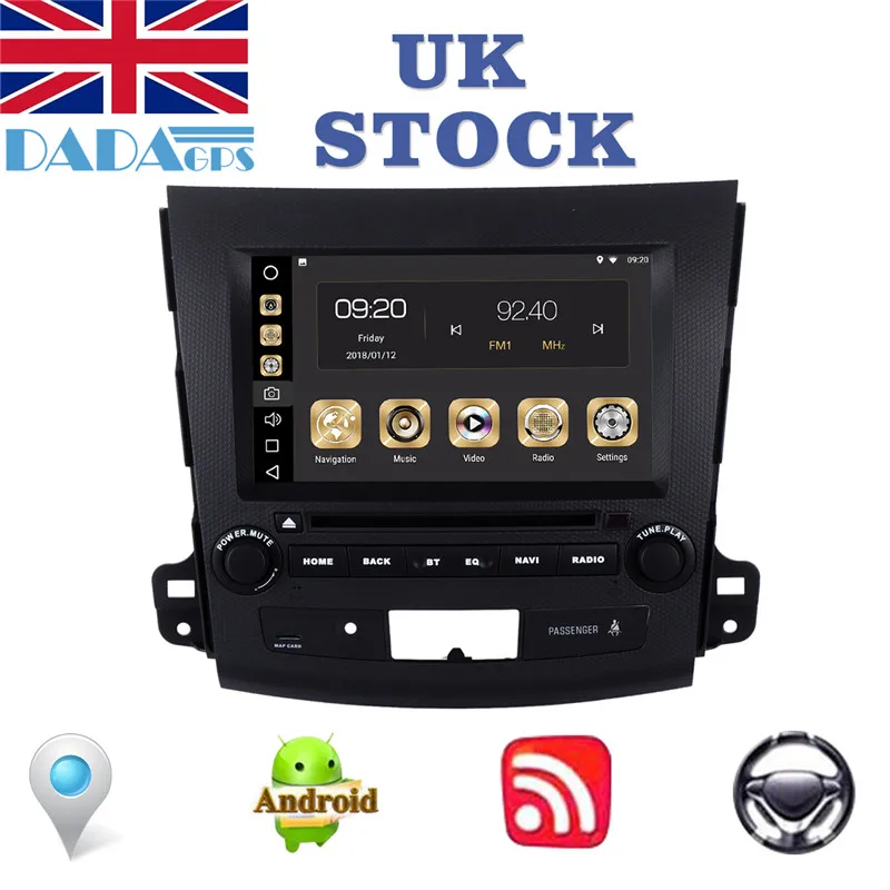 Perfect 2DIN Android 8.0 7.1 Car DVD Player GPS Navi For Mitsubishi Outlander 2006-2012 for Peugeot 4007 Radio Audio Stereo Multimedia 8