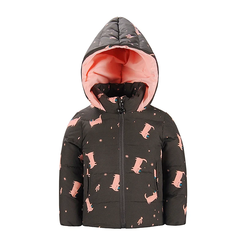 Infant Girls Outerwear Dimond Hoodie Baby Kids Winter Jacket Thermal