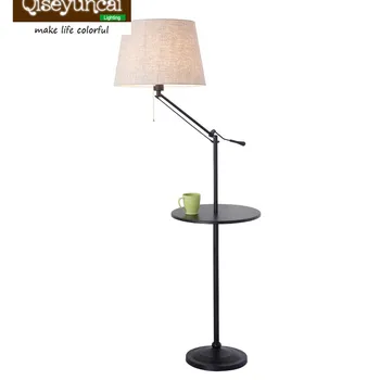 

Qiseyuncai 2018American living room wrought iron floor lamp light simple modern bedroom bedside sofa coffee table lamp