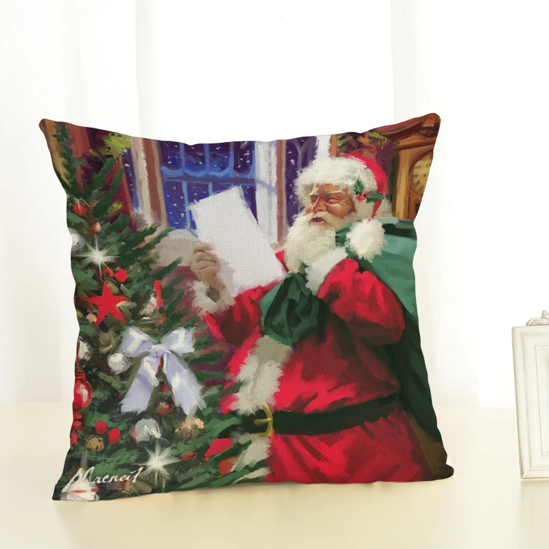 Наволочка на подушку с надписью «Merry Christmas» и надписью «Happy Day Joy», подарки на праздник, Рождественская елка, наволочка для дивана, домашний декор