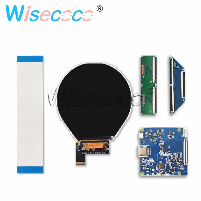 3.4 inch ips round LCD display 800800 screen with hdmi to mipi controller board for smart watch monitor8
