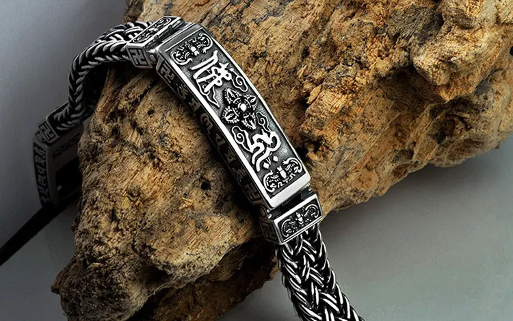 FNJ 925 серебряный браслет 11 мм ширина новая мода провод-кабель гусеничная цепь S925 тайские серебряные браслеты для женщин и мужчин ювелирные изделия