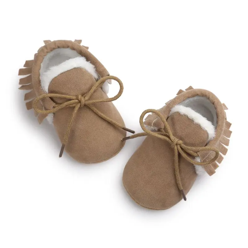 Детские мокасины детские мягкие Moccs обувь Bebe Первые ходоки бахрома подошве нескользящая обувь кроватки из искусственной кожи