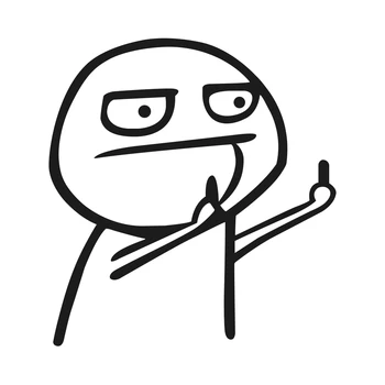 1 Pcs Auto Car Cartoon JDM Funny Middle Finger Reflective Vinyl Car Sticker Motorcycle Decal Styling