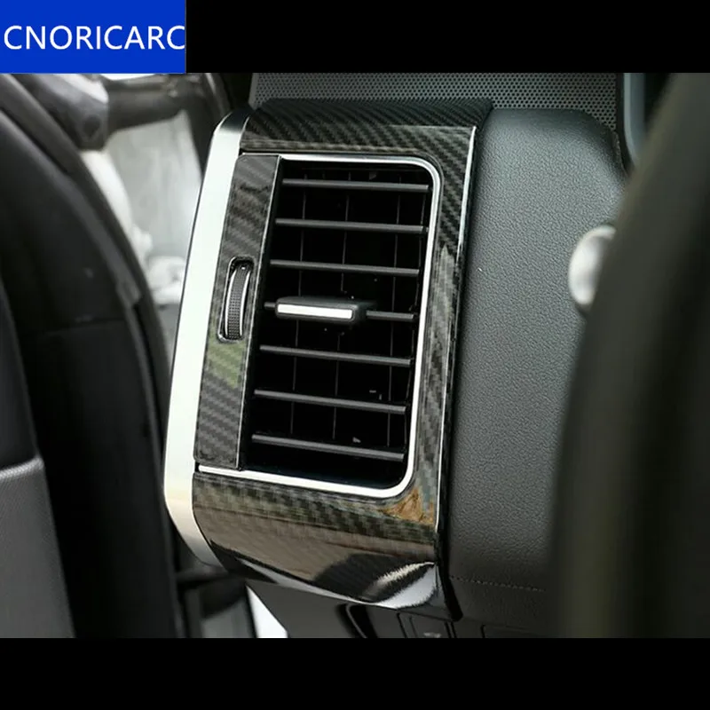 

CNORICARC ABS Console Both Side Air Conditioning Outlet Frame Trim for Land Rover Range Rover Sport 2014-17 Carbon fiber color