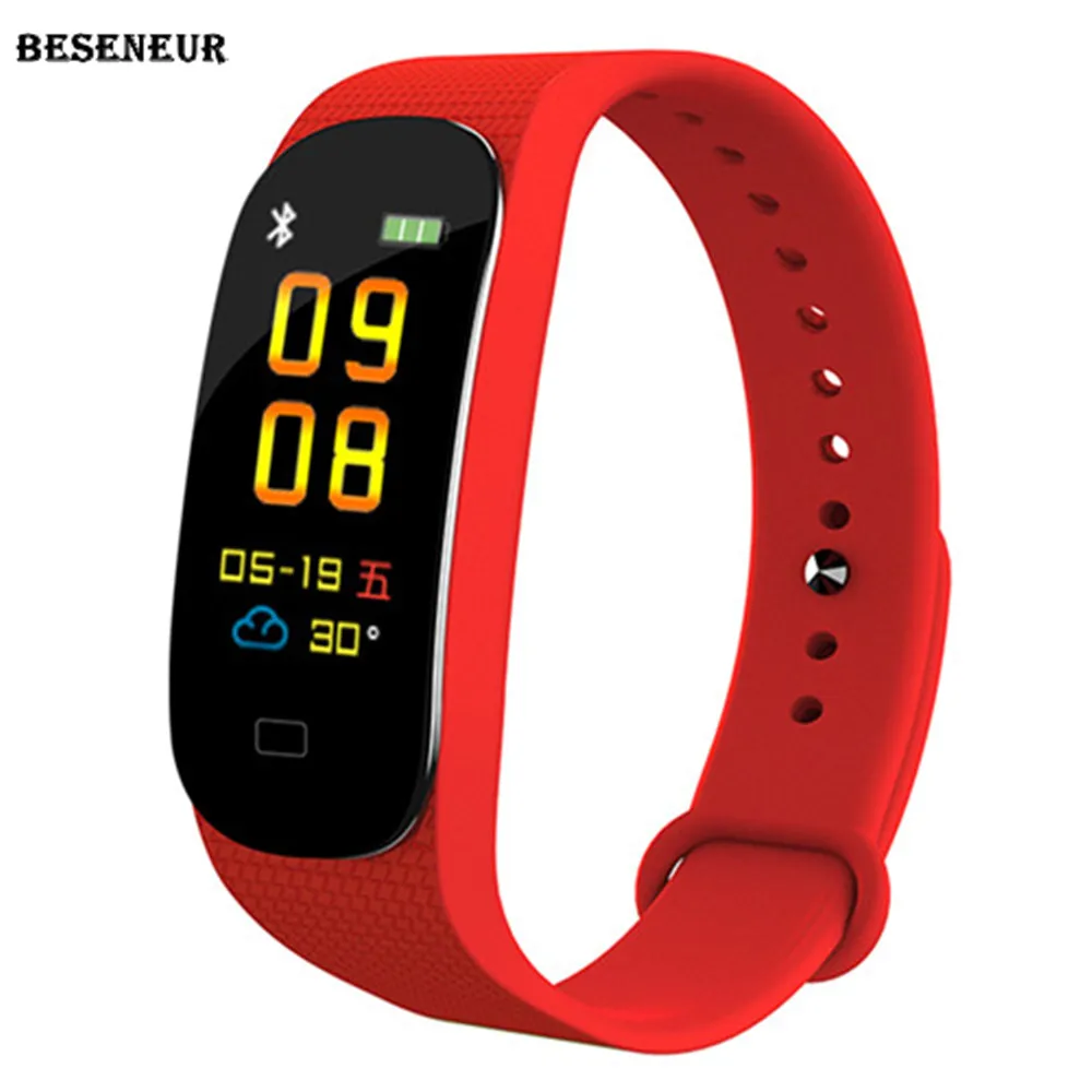 

Beseneur M5 Smart Band Fitness Bracelet Activity Tracker Watch Blood Pressure Wristband Color Screen Weather Forecast Smartband