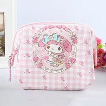 Натуральная My Melody Косметика сумка высокое качество pu косметички случаях дорожные сумки роскошные сумки женские сумки дизайнер