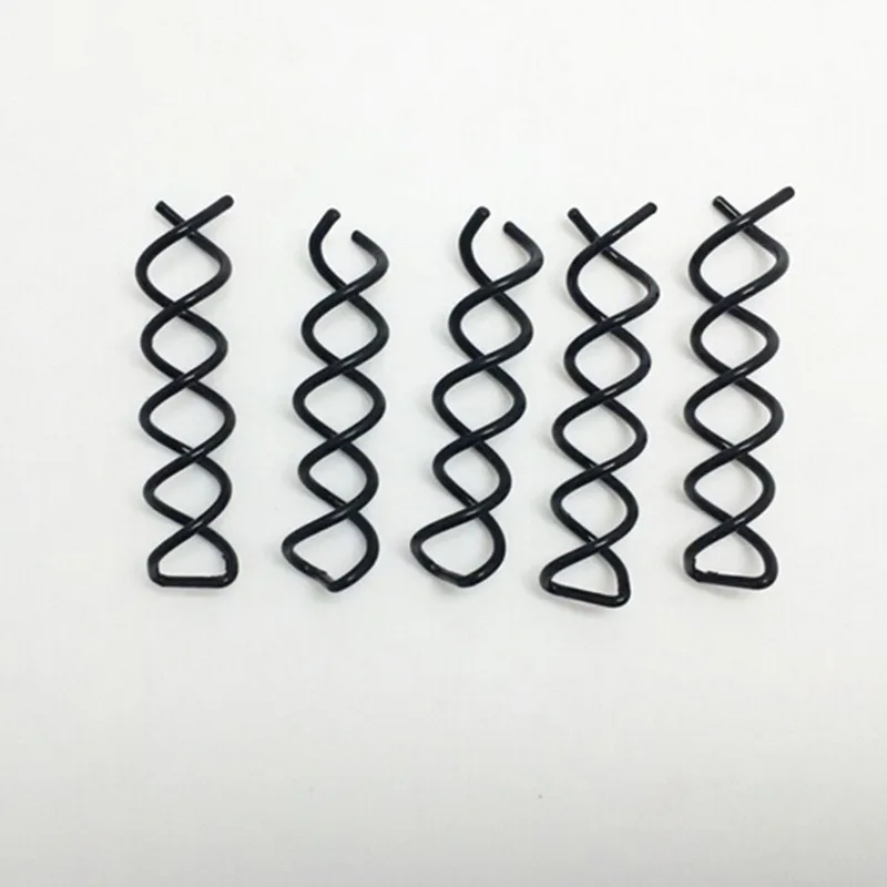 Черный спираль винтовой штифт завивка волос заколка-пряжка для Для женщин шпильки для волос инструмент для укладки волос