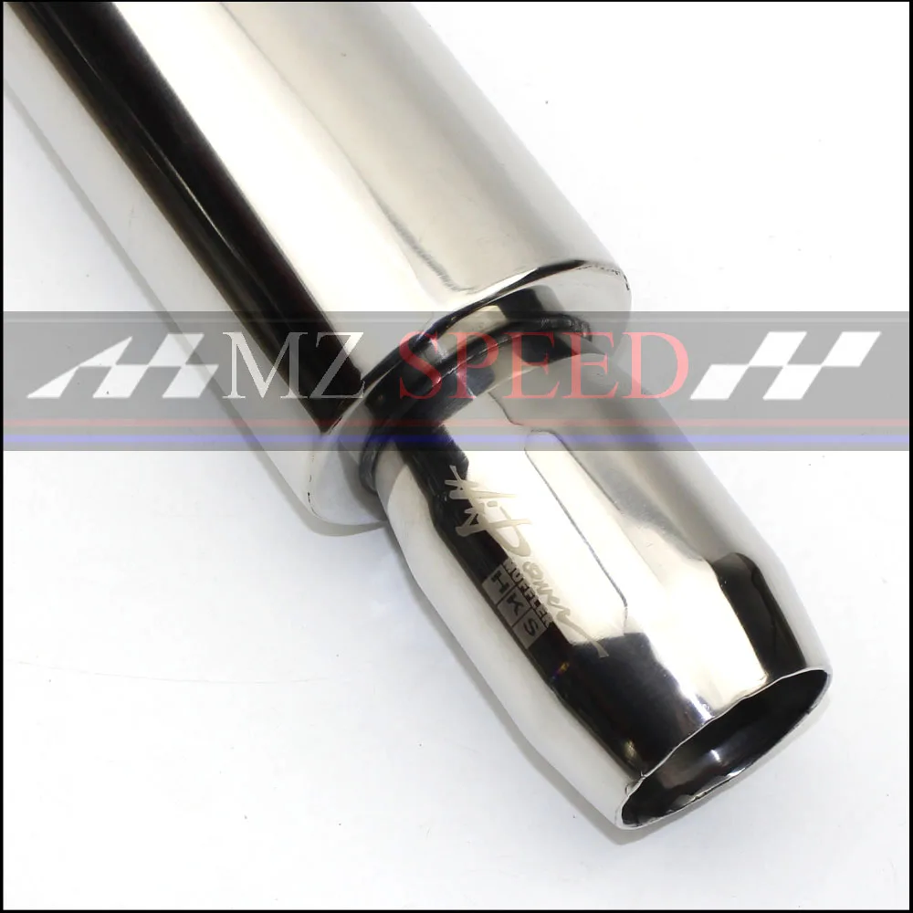 car styling universal car muffler exhaust stainless steel burn-blue muffler 57 mm imported to 76 mm outlet - Цвет: 51mm