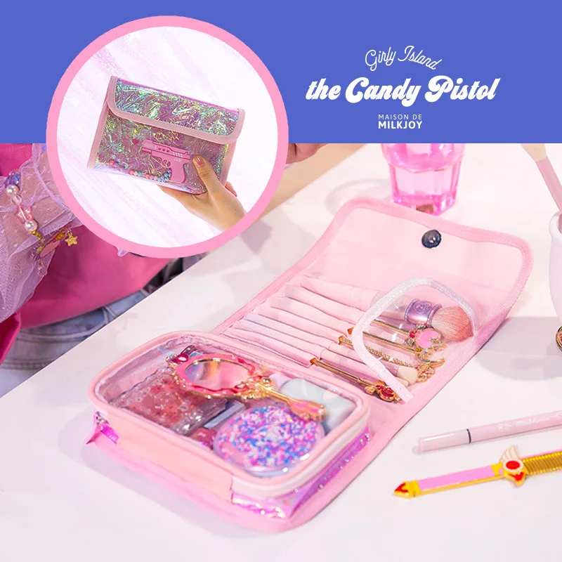 

Milkjoy Women Makeup Bag Travel Cosmetic Case Make Up Organizer Toiletry Bag Zipper New Travel Wash Pouch Ins Hot Bag