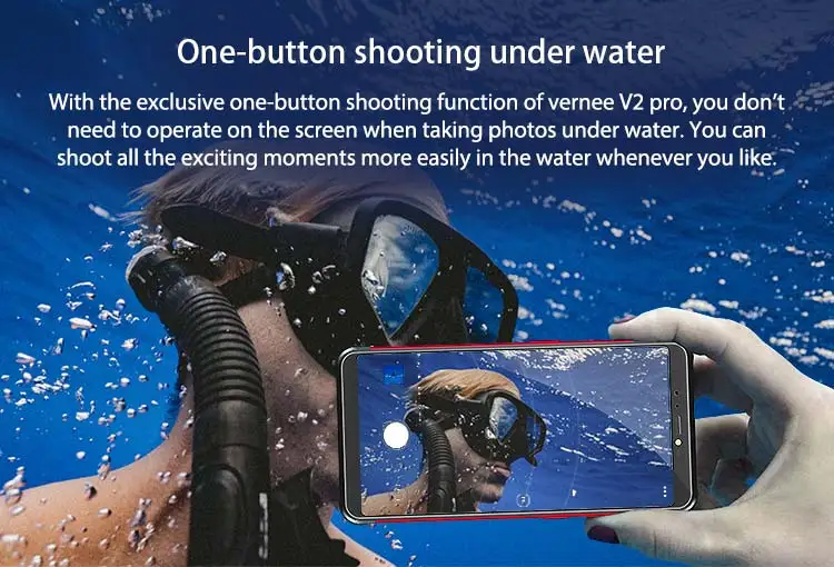 VERNEE V2 PRO 6GB RAM 64GB Helio P23 MTK6763 2.0GHz Octa Core 5.99 Inch IPS Corning Gorilla Glass FHD+ Full Screen Quad Camera IP68 Waterproof Android 8.1 4G LTE Smartphone