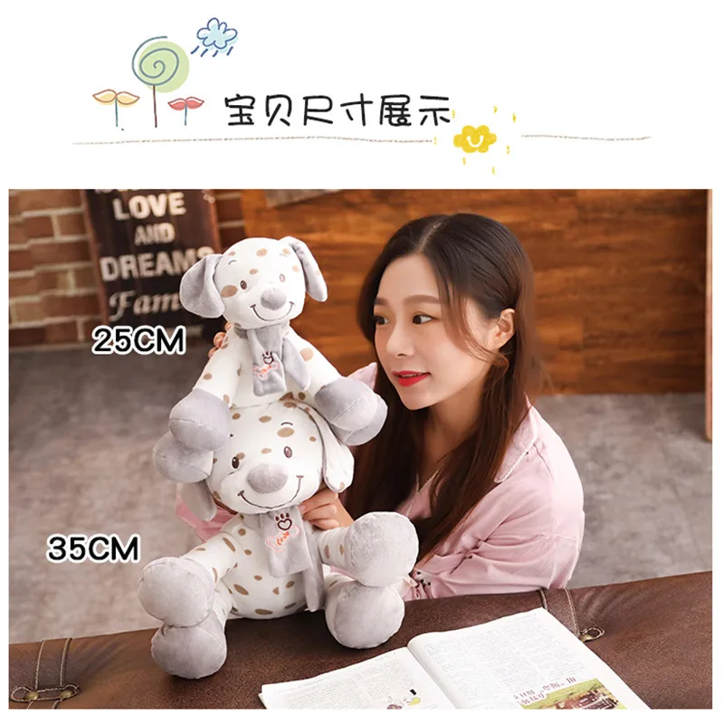 25/35 см Kawaii щенок мягкие игрушки Симпатичные мягкие мультфильм пятнистым узором и рисунком собаки плюшевые игрушки куклы Дети Детские аппетитные игрушки плюшевая собака кукла