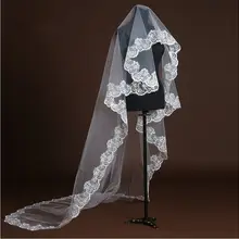 Light Champagne One Layer Veil Lace Egde Short Red Wedding Marriage Veils Red Pure Whtie Adult Veil Special Price C