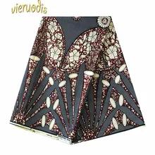 6 ярдов африканская восковая печатная ткань голландская хлопок ткани, материал Дашики батик настоящий цветочный для платья
