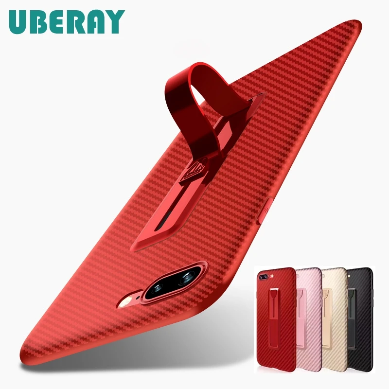 buy Silicone Soft Case For iPhone X 8 Plus 7 Plus 6S Plus Carbon Fiber Ring Stand Radiating Shockproof Cover For iPhone 7 6 6S Cases