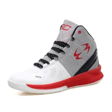 Men Basketball Shoe High Top Red Sneakers Basket Microfiber Leather Zapatillas Deportivas Hombre Men Breathable Athletics