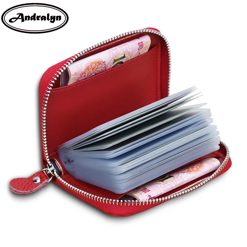 

Andralyn 20 Slots Credit Card Holder Women Short Card Case Portable Business Card Pocket Bag Grid Pattern Men Credit Card Holder