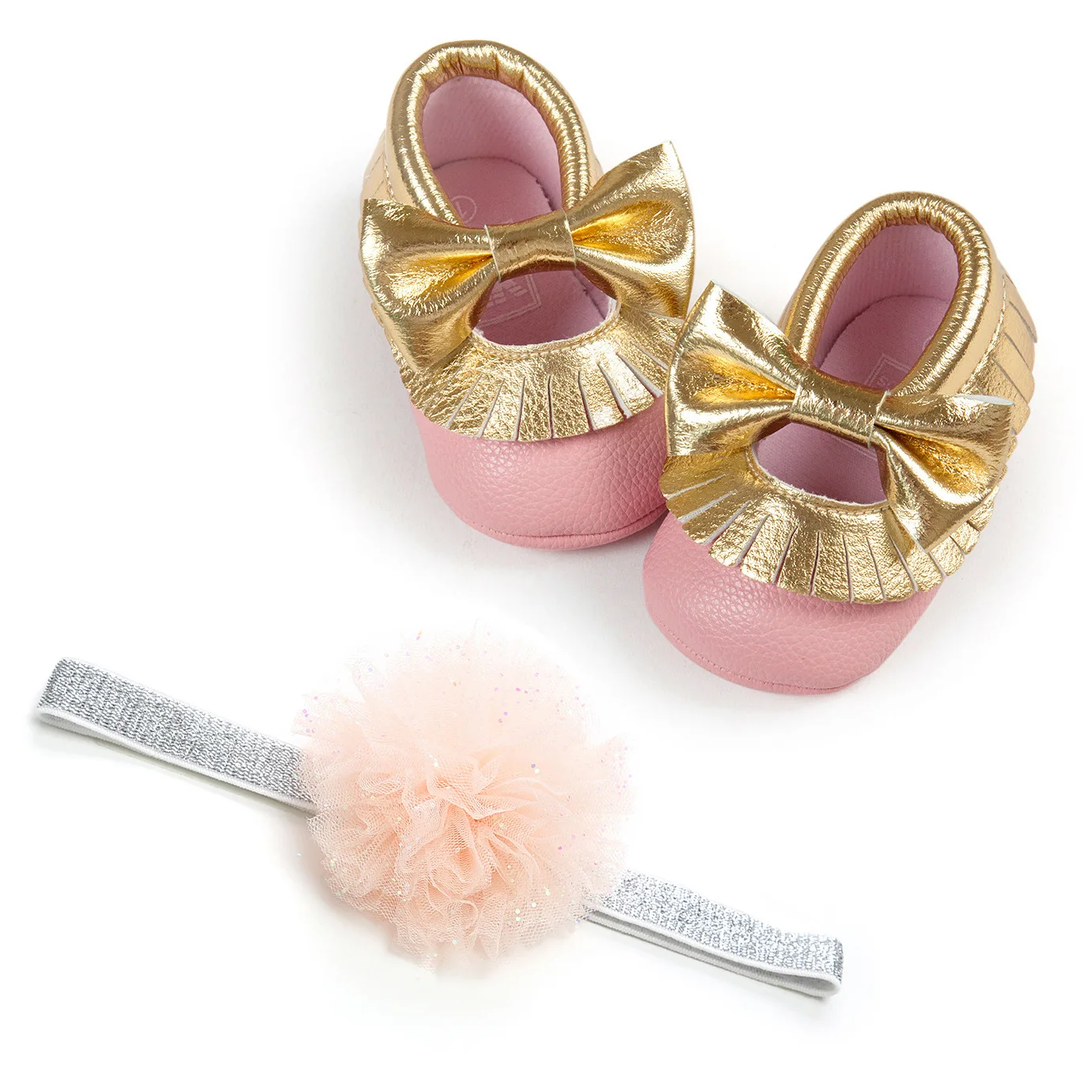 Babies Shoes for Baby Girl Shoes Baby GirlButterfly Ball 2 Pieces of Baby Shoes Princess Shoes Headwear Hair Band  0-12M