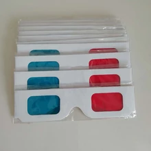 500 шт/партия универсальная бумага 3D стекло es View Anaglyph красный/синий 3D стекло для кино видео EF