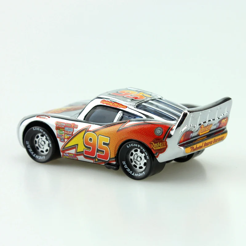 Disney Pixar Cars Golden Silver version Lightning McQueen Diecast Metal Toys Car For Children Gift 1:55 Loose New In Stock