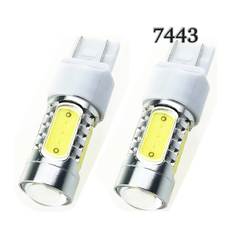 10 шт./лот Высокая мощность P21/5 Вт T20 7443 COB 7 5 светодиодные линзы чип Орлиный глаз